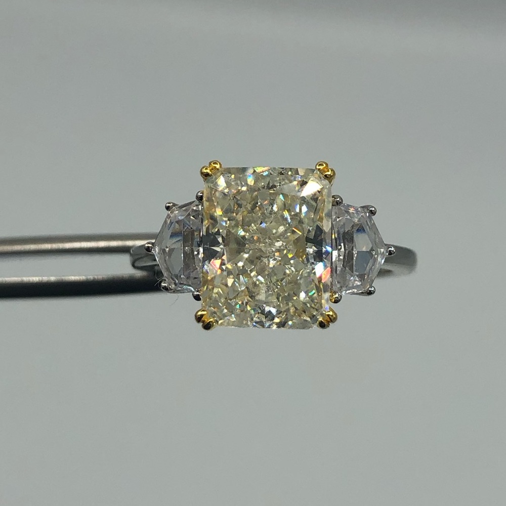 4ct Radiant Cut Champagne Ring - Picture 11 of 14